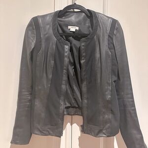Helmut Lang Mixed Panel Lamb Leather Jacket size Small